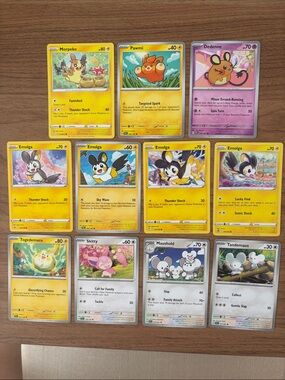 ⚡ Cute Critters Pokémon Card Lot | Morpeko Pawmi Emolga Dedenne Maushold ✨5/$25✨